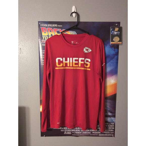 Nike Dri Fit Kansas City Chiefs NFL Equipment Training Long Sleeve Shirt Size M - Picture 1 of 7